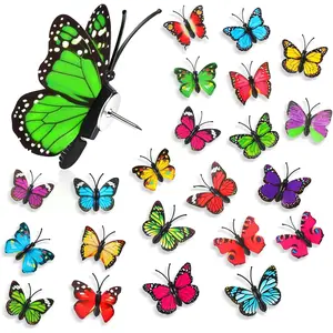 24Packs Decorative Push Pins Cute Thumb Tacks Butterfly Push Pins Colorful Thumbtacks for Hanging Cork Board Bulletin Board Wall for Office Decor Cubicle Home Decorations