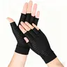 1 Pair Washable Arthritis-Friendly Finger-Focused Multi-Protective Anti-Slip Rubber-Coated Men's Gloves - Unisex Fingerless Design for Typing, Joint Pain Relief; Plus Unisex Knit Winter Beanies, Skull Caps, Summer Sport Denim Black Flatbill Baseball Hats,