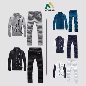 Men's Athletic Jogging Tracksuit | Street Style Full Zip Set | Workout & Activewear Fleece Suit