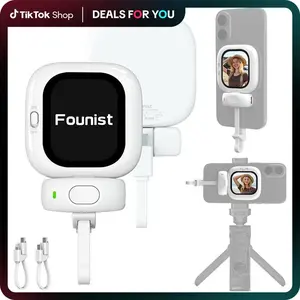 FOUNIST Vlogmate Mini（ONLY FOR IPHONE) - Phone Vlog Selfie Monitor Screen 1080P Magsafe, Vlog Monitor , Using Phone Rear Camera for Selfie Vlog Live Stream on TikTok, Supports 4K 30fps Wired Recording with app.