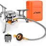 WADEO 3700W Single Unit Outdoor Camping Cooktop - Compact, Portable Gas Stove with Piezo Ignition, Adapter, Carrying Case, Camping Kitchenware, Versatile Fuel Options, Durable Construction, 3-Year Durability for Hiking Gear, Portable Kitchen Use