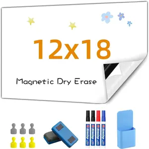 Whiteboard Contact Paper, 12" x 18" Stick   Dry Erase White Board Sticker  Wall, Easy to Write for Drawing, School, Office, Kitchen Fridge