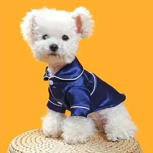 Pet Pajamas Clothing Teddy Bichon Pomeranian Bulldog Outfit Small Dog Cat Luxurious Comfortable Outfit