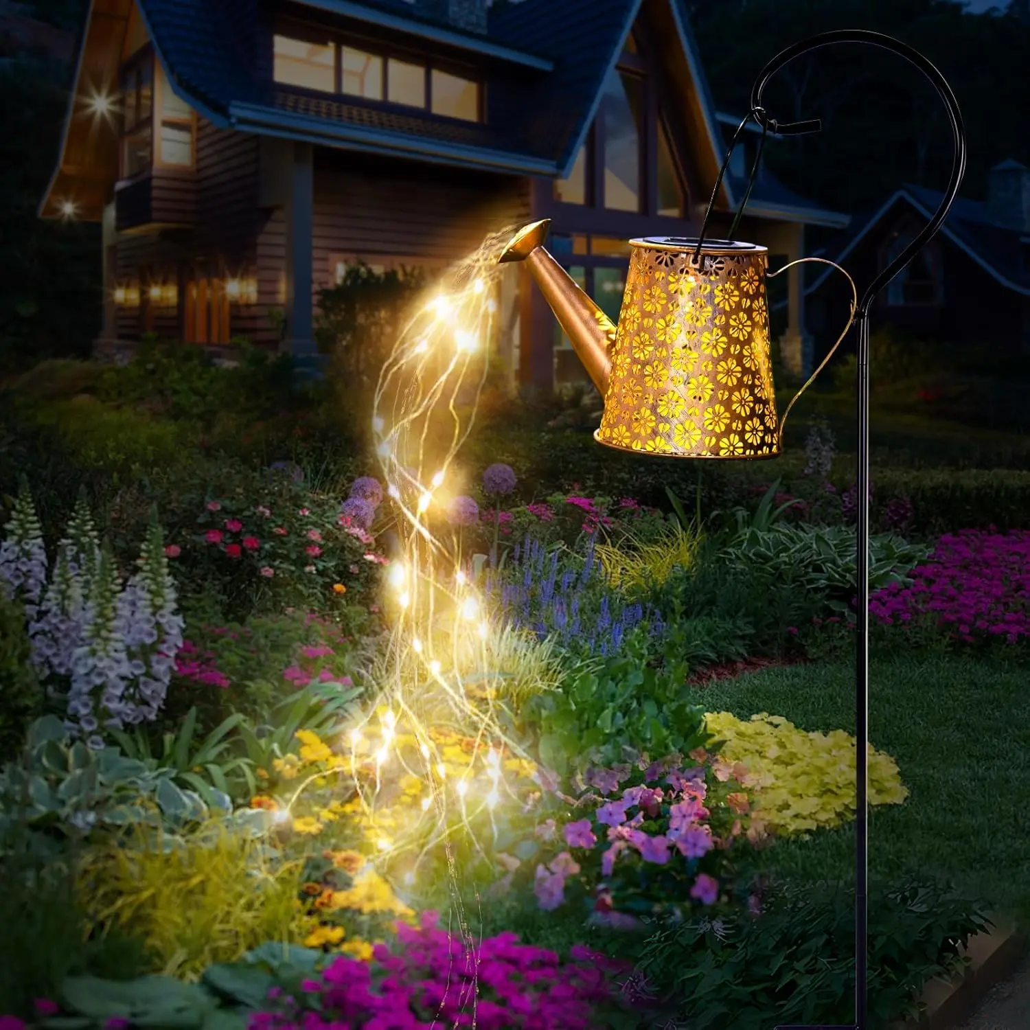 Solar Watering Can Lights,Metal Outdoor Garden Decor for Outside,IP65 Solar Lantern Outdoor ,Solar Garden Light, Yard Decorations Outdoor for Garden Yard Pathway Gifts for Mom Birthday