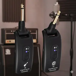 Rechargeable 2.4Ghz wireless Guitar System: 30m Range, 4-Hour Battery, Zero Latency. Professional Audio Transmitter & Receiver for Electric Guitar, bass. Studio & Live performance.