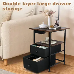 The Coziest Multi-Tasker: Floor Lamp, Nightstand, & Charger In One