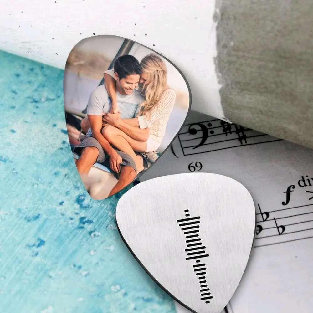 Custom Photo Scannable Code Music Guitar Pick - 1PCS