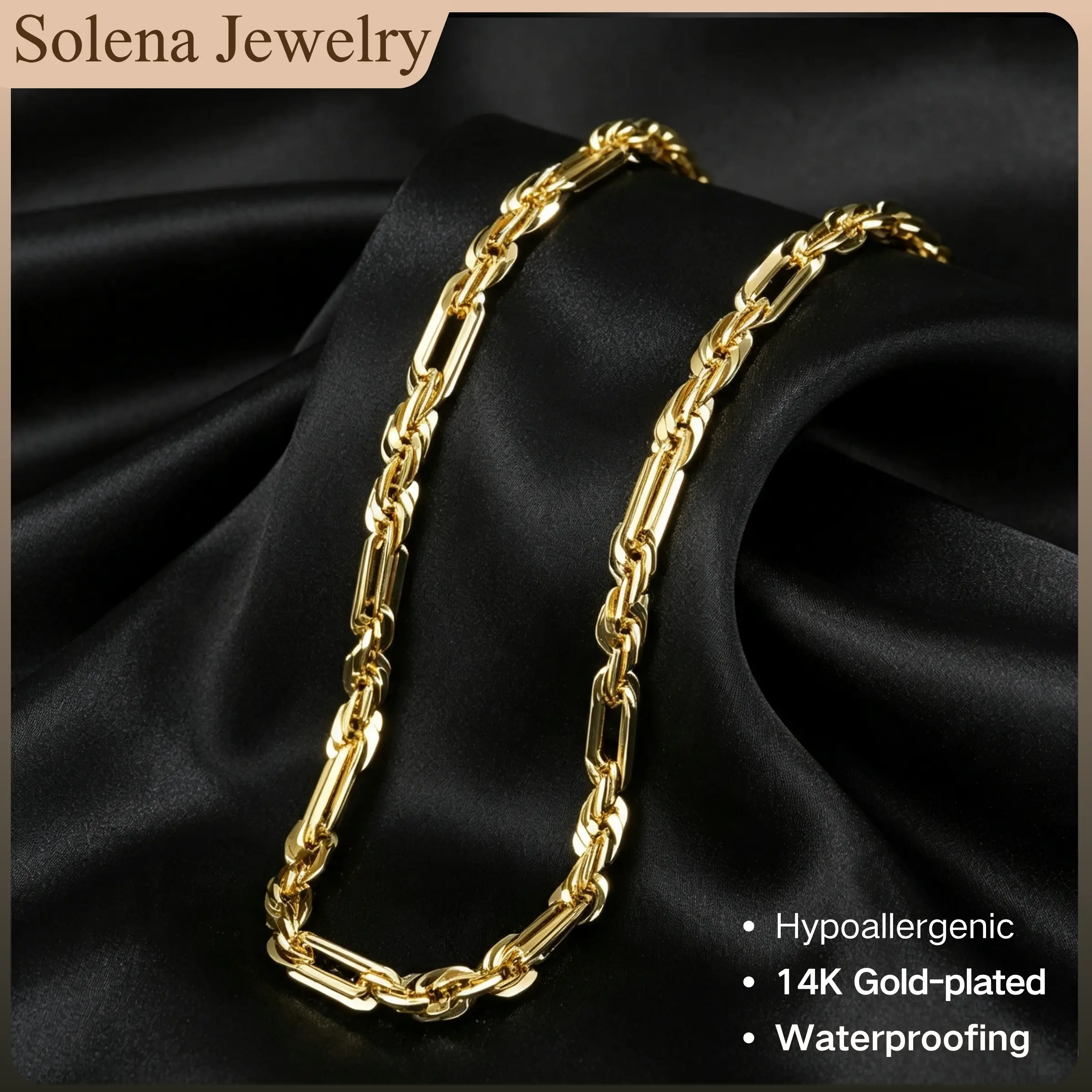 14K Gold-Plated Milano Rope Chain Necklace for Men, 5mm Wide Trendy Gold Plated Chain with Multi-Angle Reflective Shine, Stylish Cuban Link Inspired Jewelry, Affordable Luxury Gift for Him & Fashion Lovers