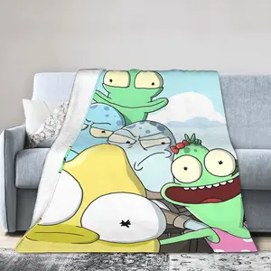 Solar Opposites Flannel Blanket |     Soft and Warm, Ideal for Sofa or Bed, Perfect for Gifting on Christmas and Birthdays, Comfort for All Seasons