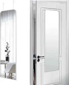 47x14 Inch Full Length Mirror Full Body Wall Mounted Aluminum Alloy Frame for Entryway Bedroom Bathroom Living Room Shatterproof Glass Easy Install Silver