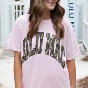 Lulu Mac Baby Blue/Camo T-tshirt