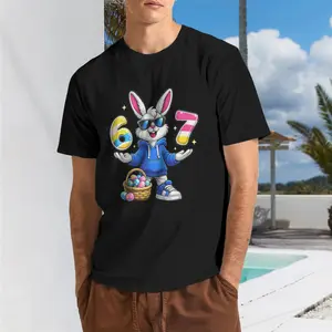 Six Seven 67 Easter 6 7 Bunny Basket Stuffers  T-Shirt  Funny Six Seven Easter Eggs Bunny 67 Bruh 6 7 T-Shirt Men'S Women shirt