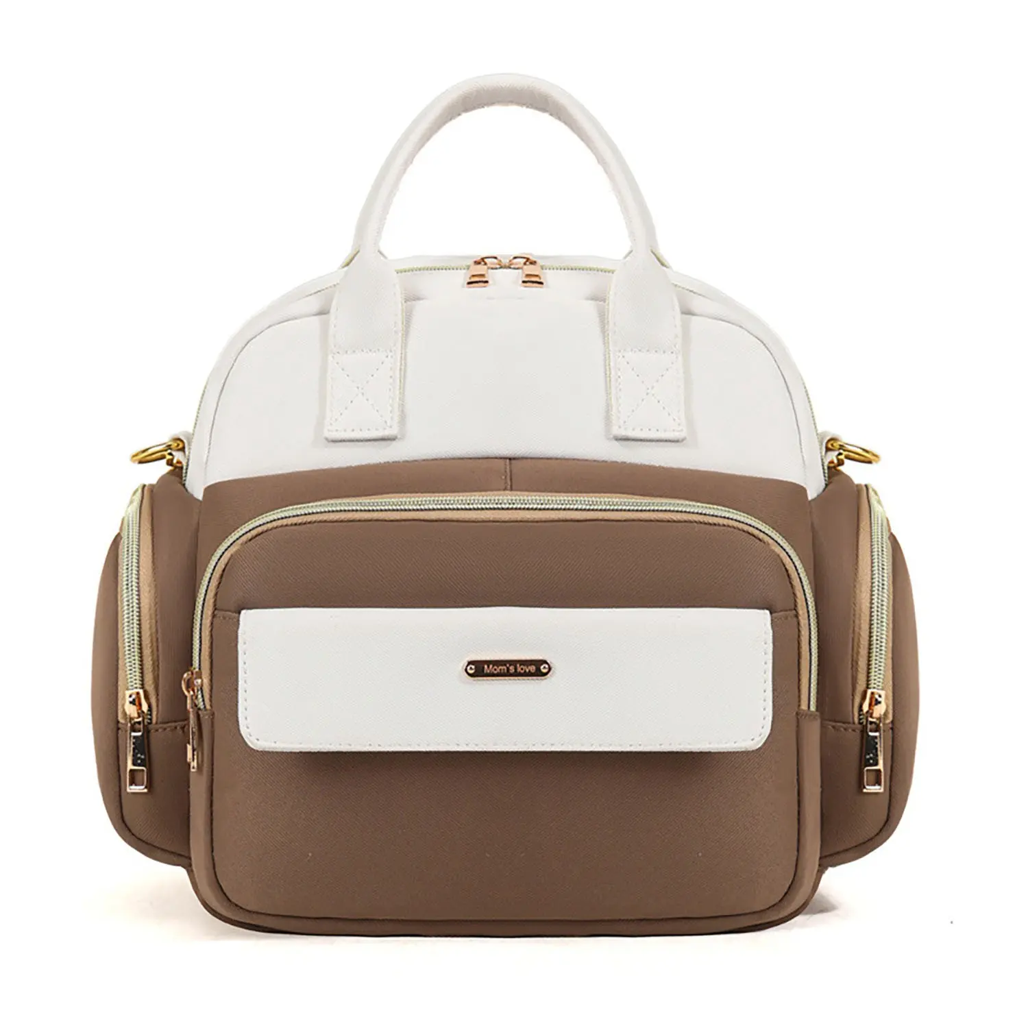 Fashionable Multi-Functional Mom Bag, Korean Style Large Capacity Portable Baby Backpack, Dry Wet Separation Design, Shoulder Crossbody Switching, Multifunctional Diaper Bag