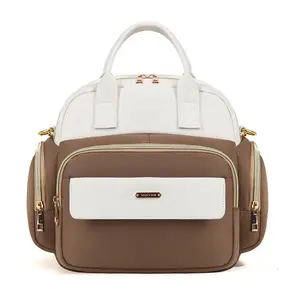 Fashionable Multi-Functional Mom Bag, Korean Style Large Capacity Portable Baby Backpack, Dry Wet Separation Design, Shoulder Crossbody Switching