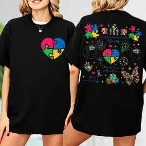 Everyone Communicates Differently T-shirt, 100% Pure Cotton Autism Awareness T-shirt, Double-sided Printing Teacher Shirt, SPED Teacher Gift, Neurodiversity T-shirt