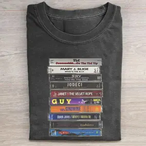 Vintage 90s R&B Cassette Tape T-shirt, Music Shirt - Jodeci, Boyz II Men, TLC, Ginuwine, Guy, SWV and More - Nostalgic Music Tee for Fans Unisex Top Streetwear Tshirt
