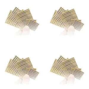 24 Sheets Small 0.12 Inch Alphabet Number Stickers Glitter Alloy Self Adhesive Letters Stickers Gold/Silver (3mm)