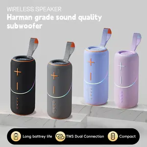 Protable Bluetooth Speaker 4 Color Choices 3D Sound Effects Acoustic Cavity RGB Lighting DSP Chip Multiple Modes BT TWS TF Card AUX USB Hi-Fi Audio