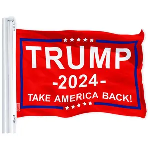 Trump 2024 Election Take America Back Red Flag 3x5 Ft LiteWeave Pro Series - American Patriotism Flag