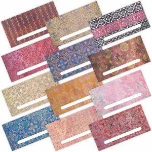 120 Pack  Envelopes for  - 3.5" x 7"  Rustic Design - Decorative Fancy Colorful  Saving Holder Card for Shagun Christmas Birthday  Shower Wedding Graduation