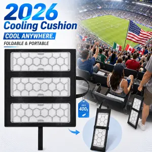 3-Fold PCM Cooling Cushion with Handle & Non-Slip Back, 3-Piece Removable Inserts for Summer Outdoor, Stadium, Camping & Office