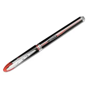 Uni-Ball UBC 0.5 mm Super-Fine Red Ink, Black & Red Barrel VISION ELITE Stick Roller Ball Pen