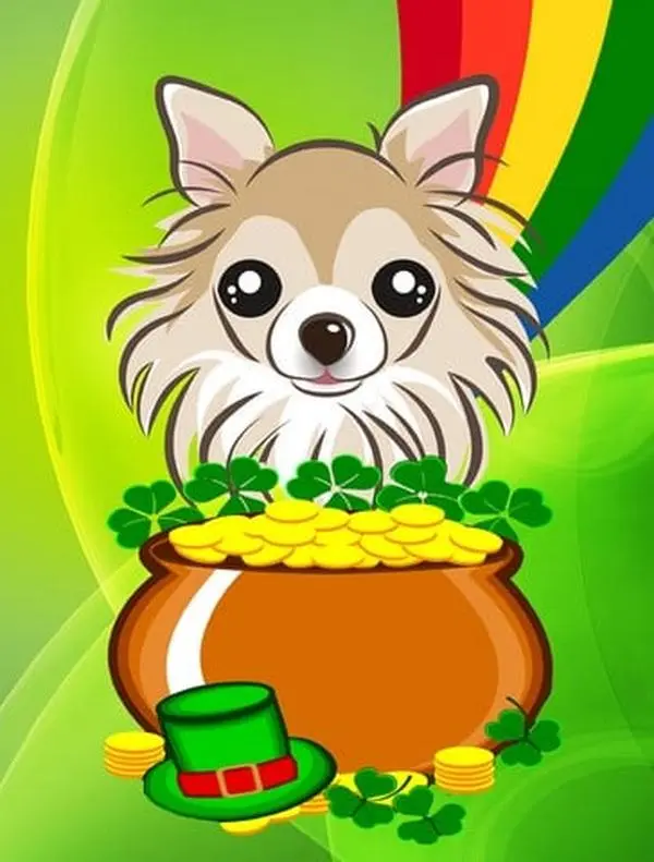 Chihuahua St. Patricks Day Flag Garden