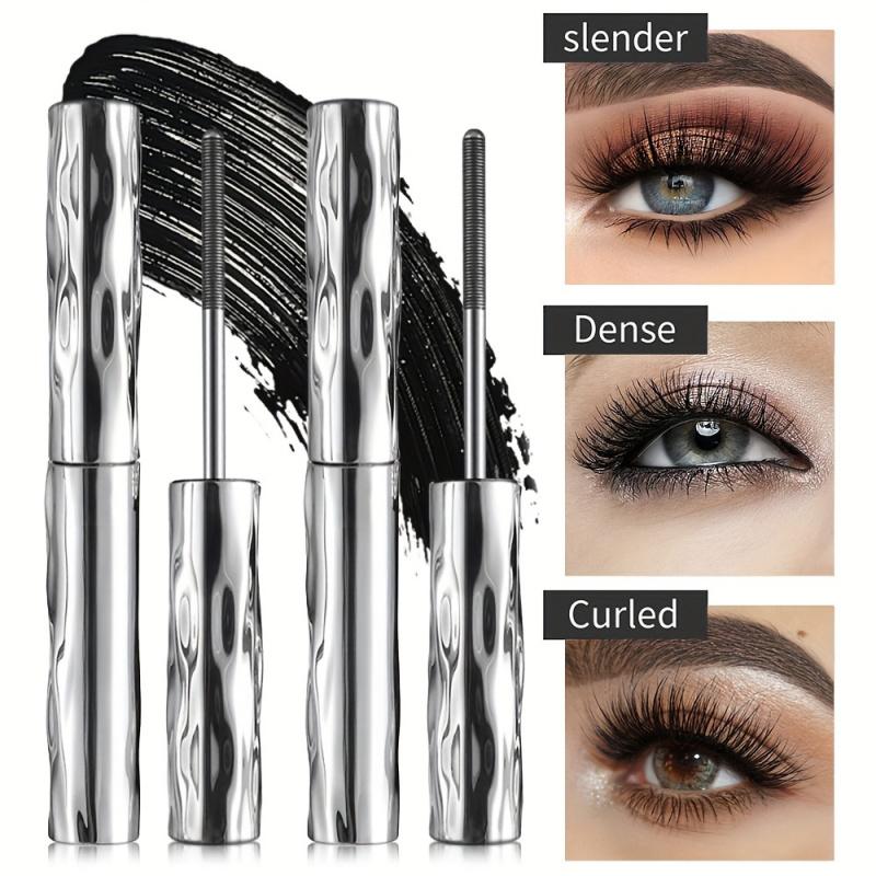 Two-pack of tube mascara, for volumizing, lengthening, and curling lashes. The precise tube design creates a natural, full look. Suitable for parties, music festivals (black), party makeup, and holiday makeup. Provides a volumizing effect.