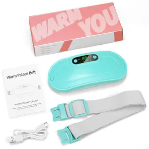 Portable Heating Pad, Fast Electric Belly Wrap Belt, Automatic Shut Off, Adjustable Belt with 3 Heat Levels & 4 Massage Modes Cordless Daily