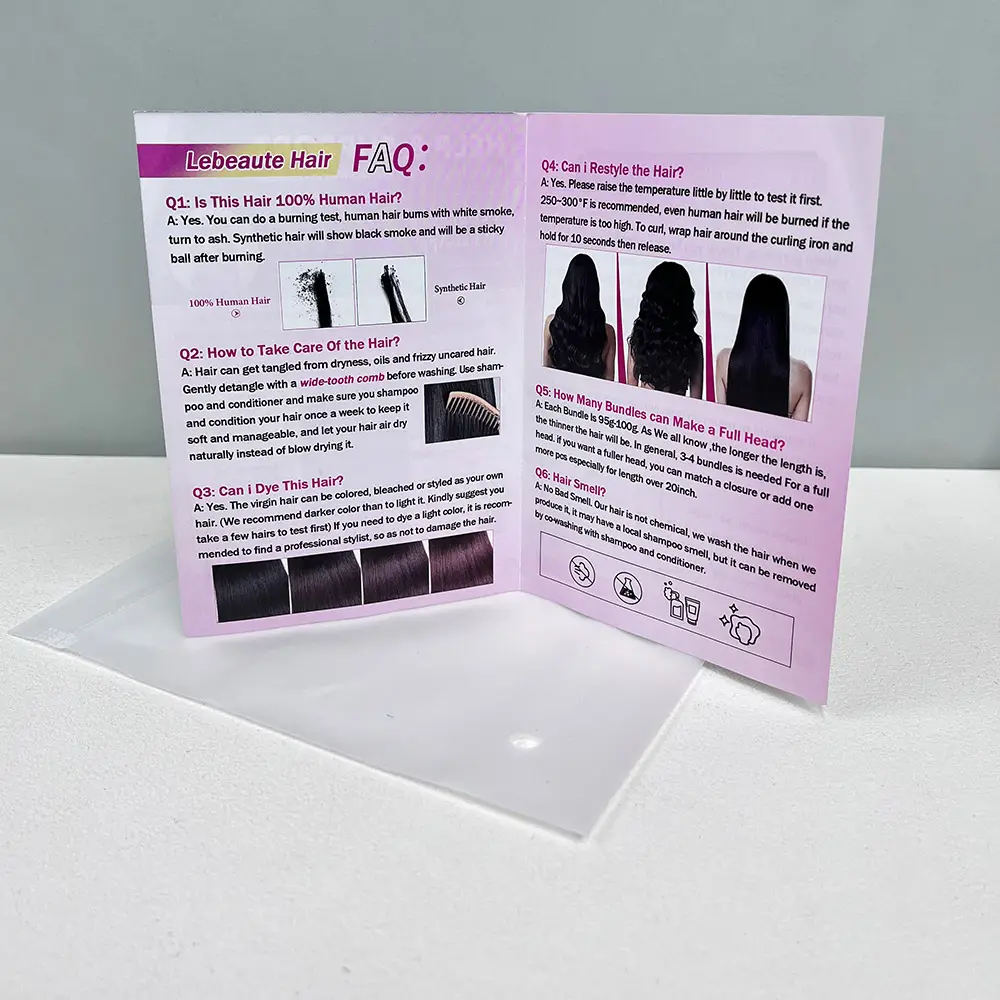 [Not For Sale] Hair Instructions Card Automatically Shipped With Each Order [Don't Order Separately]
