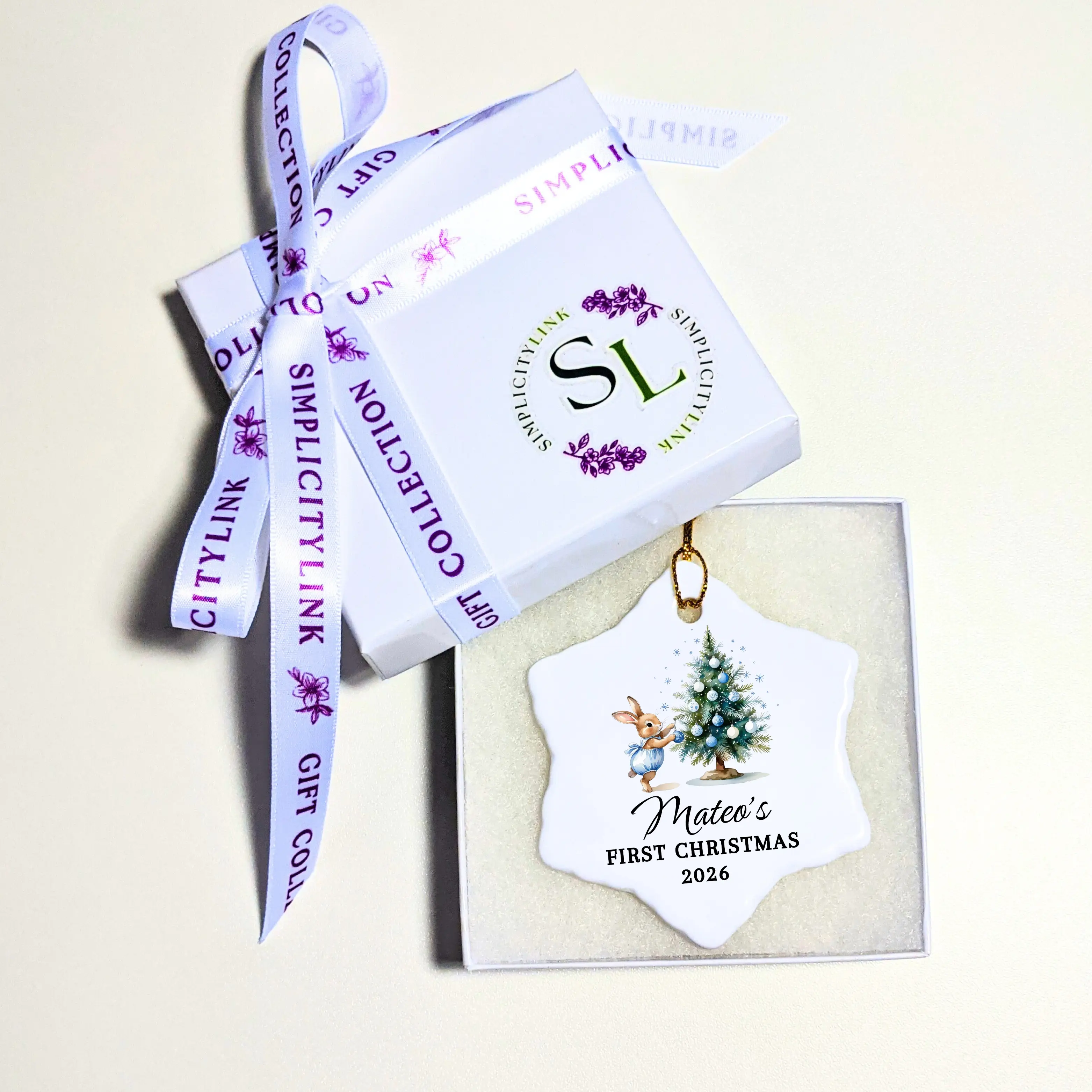 Personalized New Baby Gift for Parents - Custom Newborn Ornament - Baby's First Christmas Gift - Custom Ornament for Grandparents