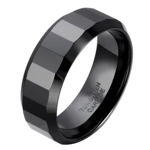 OIDEA 8mm Matte Black Ceramic Ring, Unisex Comfort Fit with Decorative Engraving, Alternative Artistic Ring for Wedding Anniversary, Alternative Artistic Rings, Decorative Engraving Rings