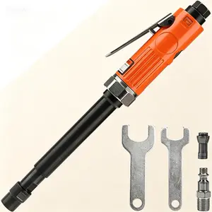 Extended Pneumatic Die Grinder 1/4'' 1/8''| High Speed Air Grinding Tool| Reusable Collet Set for Metal Polishing| No Glue Needed Compact Structure| Rubber Grip Precision Cutting Tool