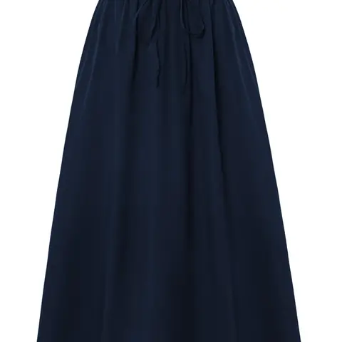 Women's Basic Plain/Ditsy Floral Print Bohemian Chic Boho Style Skirt, Elegant Drawstring Waist Skirt for Holiday Vacation Daily Casual Wear, Ladies Summer Clothes, Boho Casual Skirts