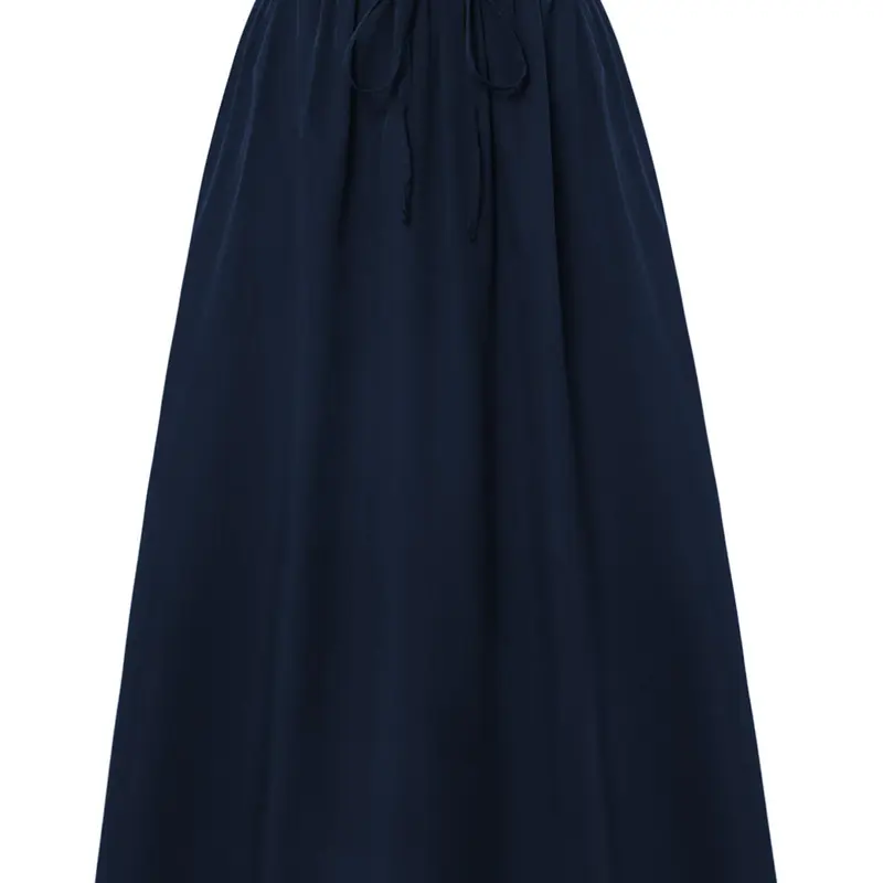 Women's Basic Plain/Ditsy Floral Print Bohemian Chic Boho Style Skirt, Elegant Drawstring Waist Skirt for Holiday Vacation Daily Casual Wear, Ladies Summer Clothes, Boho Casual Skirts