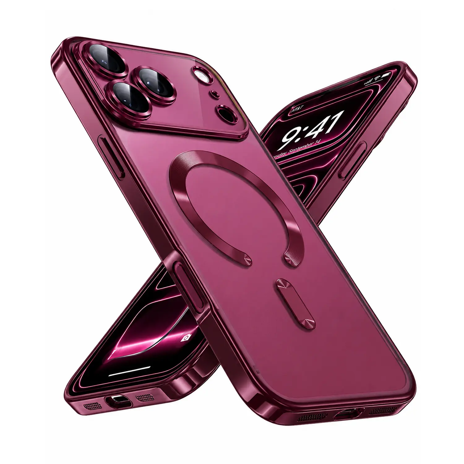 MagSafe Snap-On Transparent Back Cellphone Case with Magnetic Ring for iPhone 18 Pro Max, 17, 16/16 Plus, 15, 14, 13 Pro Max - Shockproof TPU Silicone Casing, Wireless Charge On Compatible Smartphone Accessory (Mother's Day Gift)