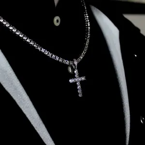 Tennis Chain & Cross Pendant Set (Limited Drop)