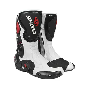 Four-season motorcycle riding boots, high-top with anti-collision ankle protection, wear-resistant and non-slip off-road racing boots, unisex riding gear