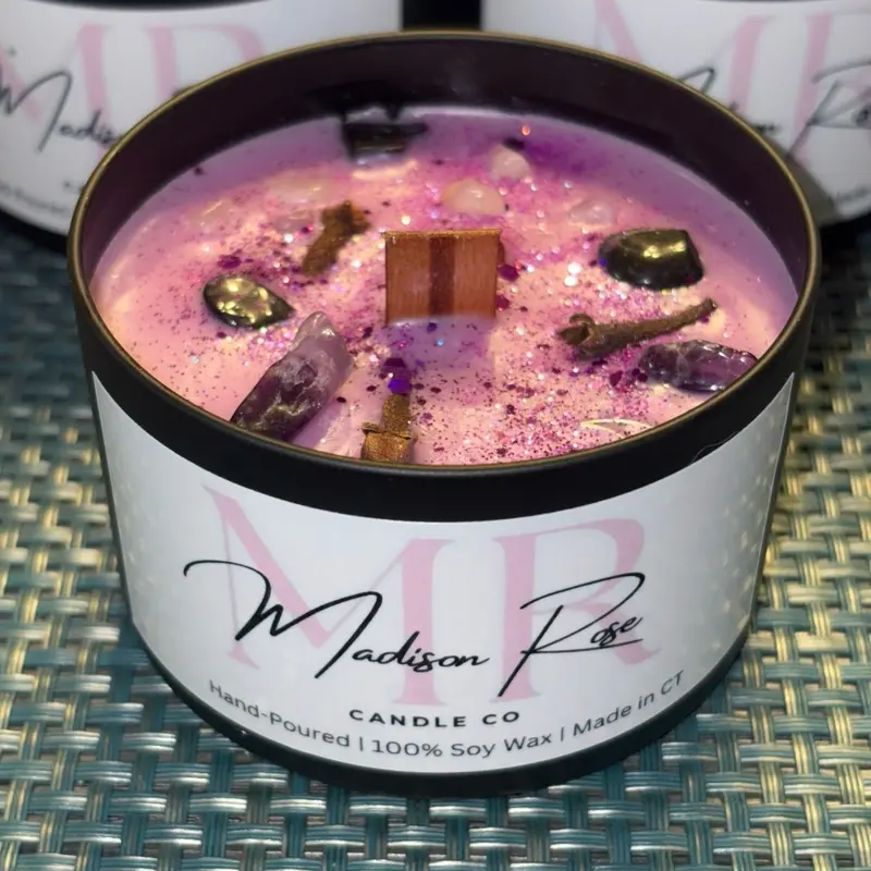 Season of the Witch Candle - Scented with Cinnamon, Cloves, Vanilla, Amber, Cedarwood, Patchouli, Vetiver, Balsam, White Musk - Hand Poured 100% Soy Wax