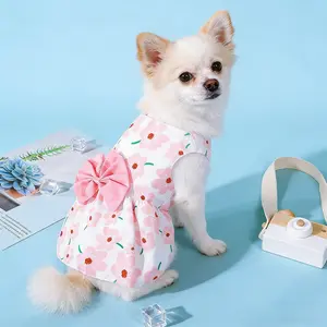 New Cute Dog Cat Dress, Teddy French Bulldog Bichon Pomeranian Blue Cat Kitten Costume, Multiple Colors & Sizes Available