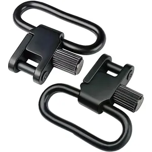 HZMM 2 Pcs QD Sling Swivel Mount, 1.25 Inch Sling Mounts, Quick Detach Push Button, Heavy Duty 2-Point Sling Attachment Clips, Sling Swivels for Strap