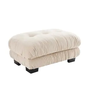 36.3*23.6*19.7 Inch Modular Armless 2-Seater Sofa Unit, Solid Wood Frame Chenille Fabric Sponge Padded Combination Sofa Piece, Flexible Multi-Style Combination Easy Assembly for Living Room Bedroom