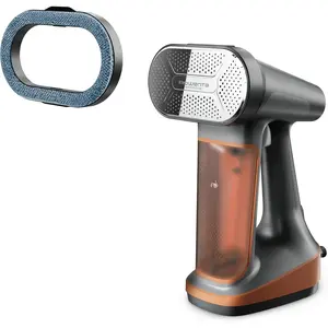 Iron Steamer for Clothes, 3in1 Hand Held Steamers, Clothing Steamer, Ironing, Lint Remover, 7.1 Oz Tank, 1875 Watts, Auto-Off, Black & Copper, DR8855 wrinkle free Handheld High-Power Garment