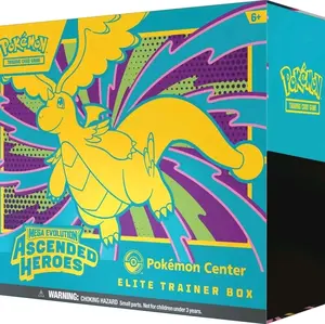 ASK FOR PICS! SEAL MIGHT NOT BE PERFECT!Pokémon Center Ascended Heroes Mega Evolution Elite Trainer Box ETB Trading Card Game for Kids Ages 6+