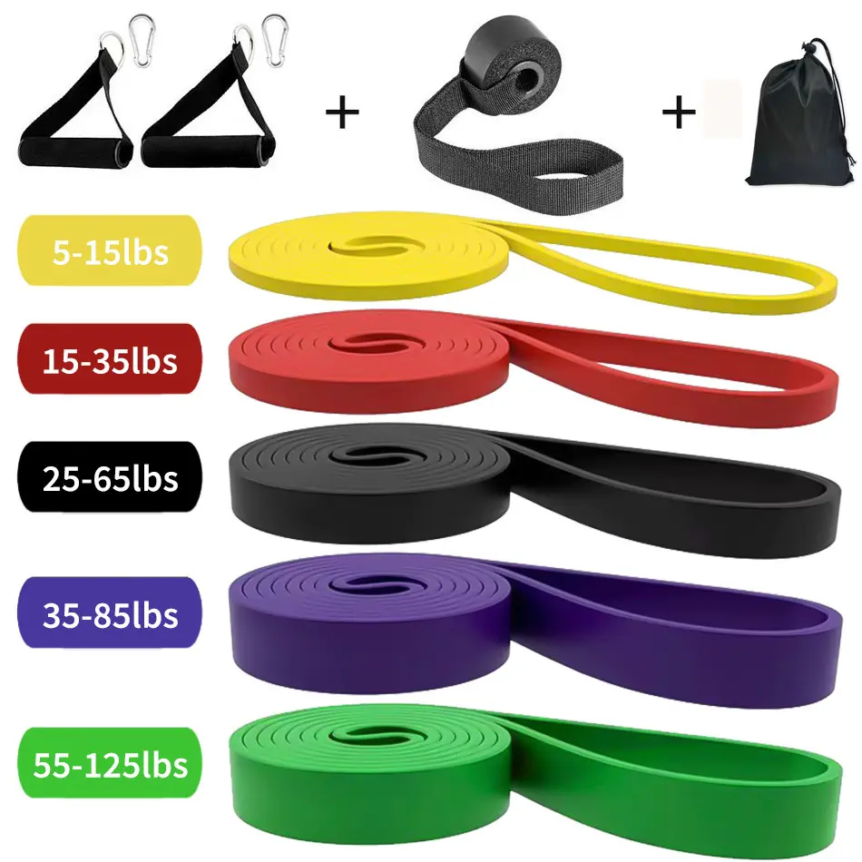 Tpe Resistance Band Set Includes Five Different Bands, Pull-Up Assist, Exercise Sport Bands, Leg Resistance Bands, Muscle Training Sculpture, Home Workout Equipment, Exercise Gear
