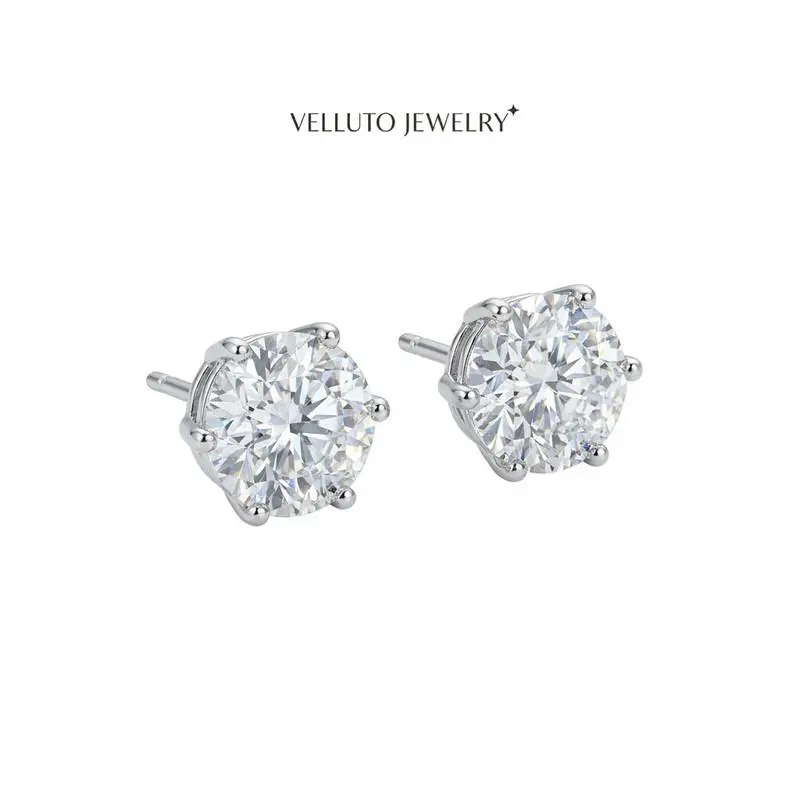 PLATINUM PLATED  MOISSANITE 1.0CTW VVSD Color - Minimalist - Gift Set - Platinum Plated Earrings