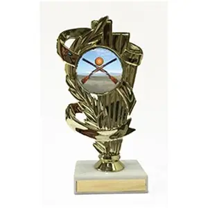BuyAwardsandTrophies Sporting Clay Trophy - Plastic Trophy with Base, Awards and Trophies for Sports Competition, Prizes for Adults and Kids Gold, 7"