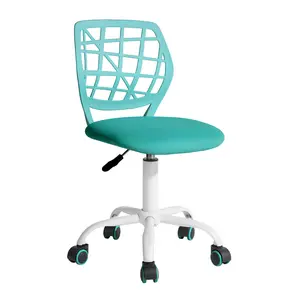 Teens Boys Girls Writing Task Chair Low Mid PP Mesh Back Fabric Seat,Home Children Study Chair ,Turquoise