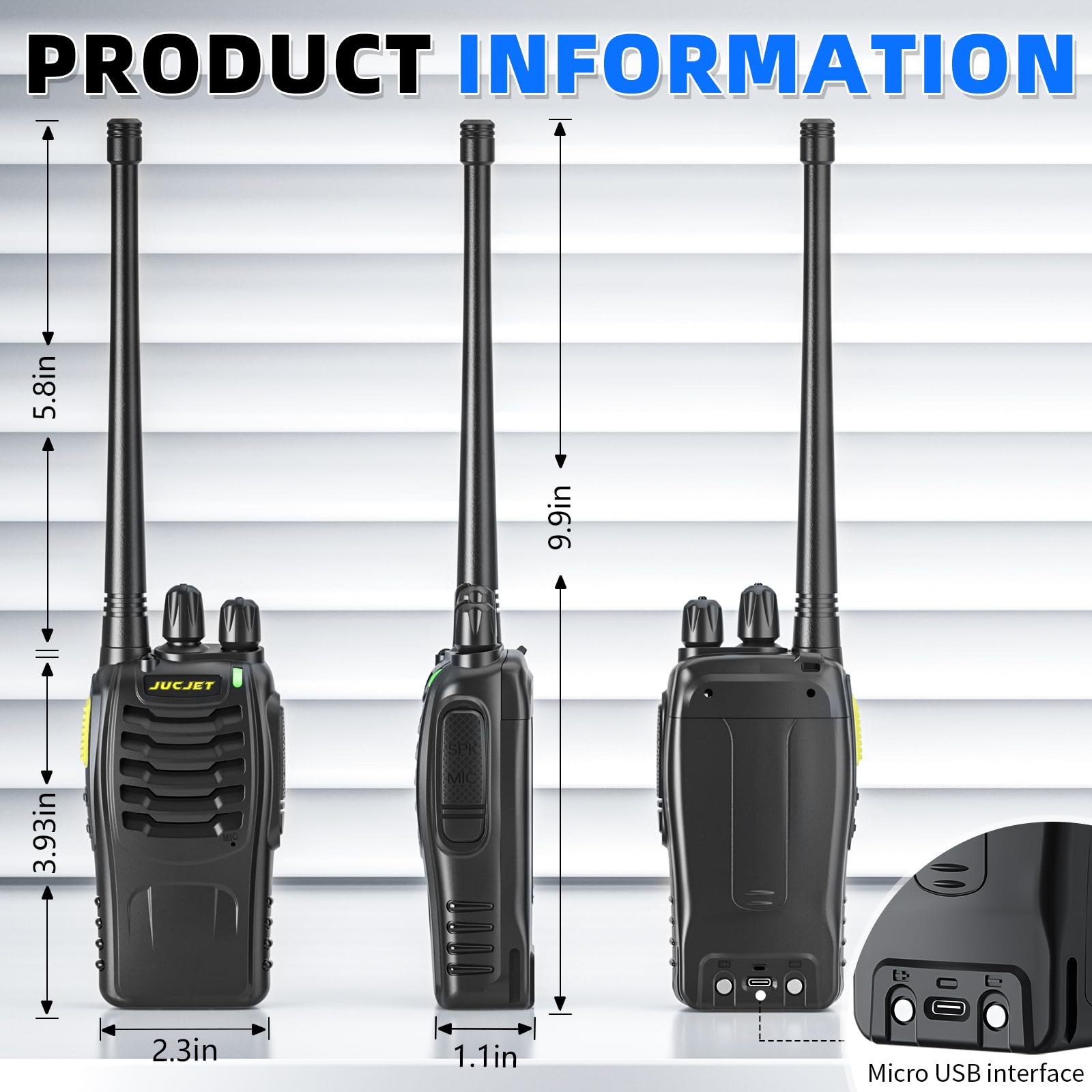 (4-Pack) Walkie Talkies, Includes Original Headsets, Type-C Cable, USB Charging Dock, Features One-Click Pairing, Voice Noise Reduction, and Digital Encryption Communication Function (Black) walkie talkie Radio Rechargeable