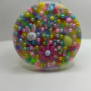 Easter Picky Pad Silicone Fidget Toy 4x4 Inch Skin Picking Tool for Stress Relief ADHD Anxiety Relief Sensory Toy for Kids Teens Adults